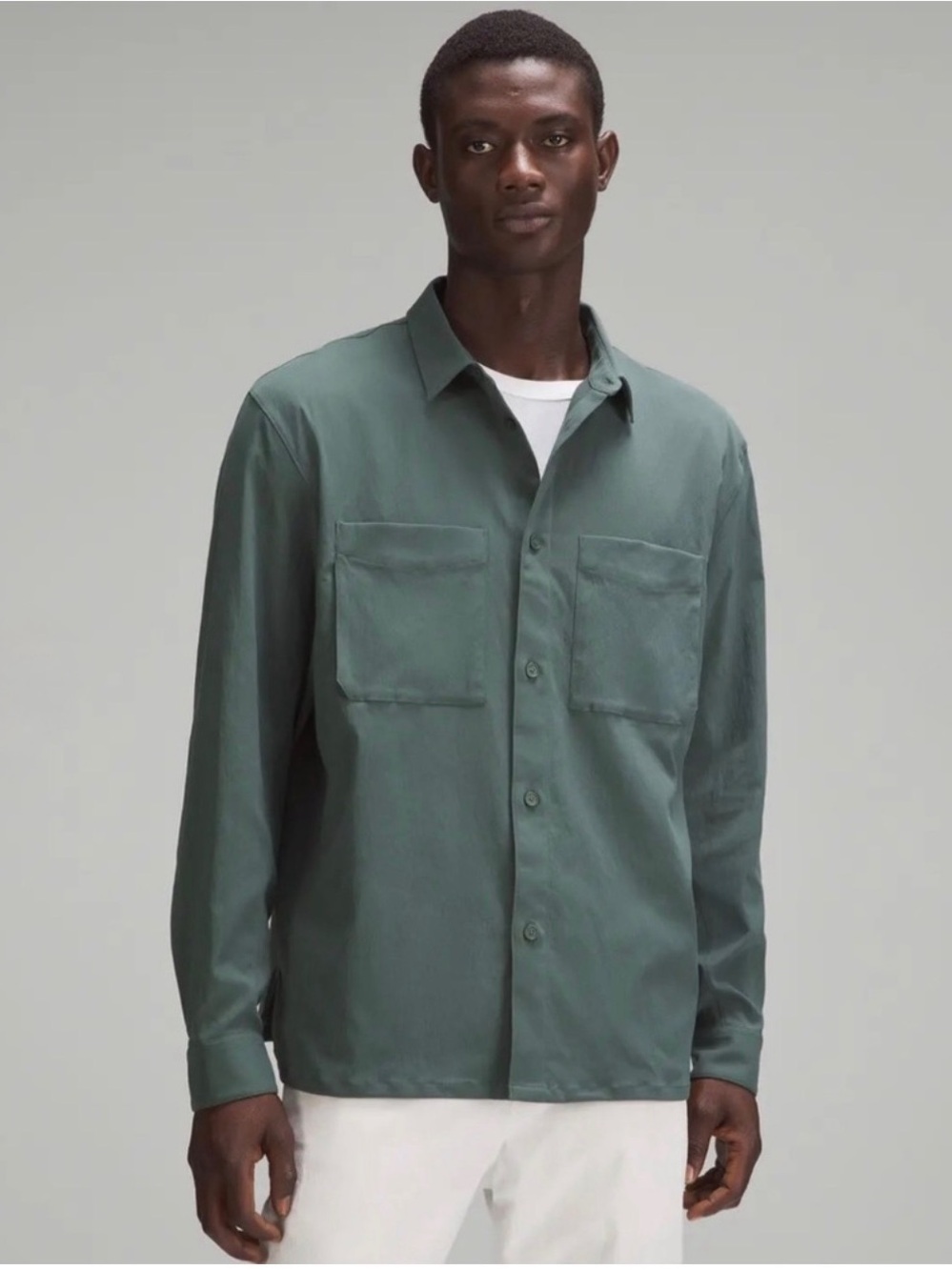 lululemon Relaxed-Fit Long Sleeve Button-Up Dark Forest